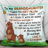 To Grandson Granddaughter Bear Personalized Pillow