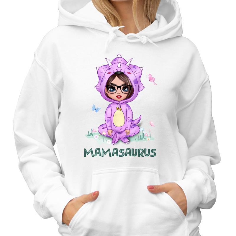 Mother Son Daughter Matching Dinosaur Personalized Hoodie Sweatshirt [SOLD INDIVIDUALLY]