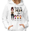 Half Leopard Rockin‘ The Mom Grandma Auntie Life Doll Woman Personalized Hoodie Sweatshirt