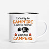 Campfire Mug Camping Couple Watch People Park Their Campers Personalized Campfire Mug 12oz