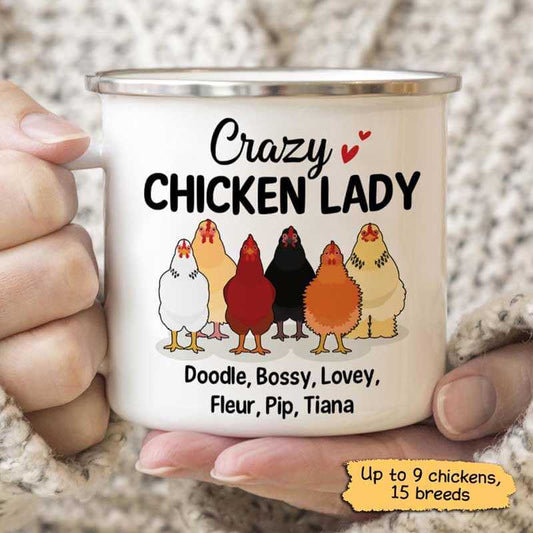 Campfire Mug Crazy Chicken Lady Personalized Campfire Mug 12oz