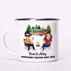 Campfire Mug Doll Camping Couple Adventuring Together Personalized Campfire Mug 12oz