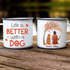 Campfire Mug Fall Season Life Is Better With A Dog Personalized Campfire Mug 12oz