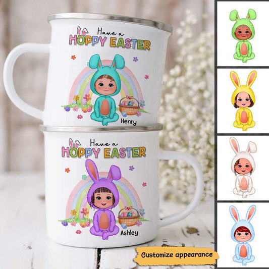 Campfire Mug Have A Hoppy Easter Gift For Kids Children Grandchildren Personalized Campfire Mug 12oz