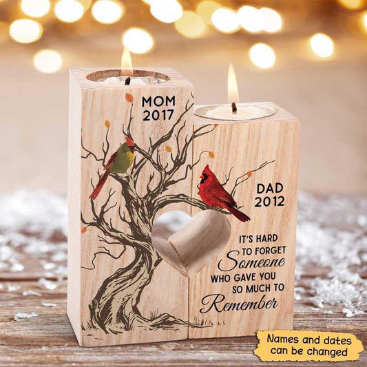 Candle Holder Cardinal Hard To Forget Memorial Personalized Candle Holder Onesize