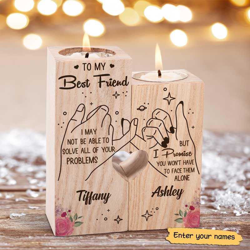 Candle Holder To My Best Friend Pinky Promise Floral Personalized Candle Holder Onesize
