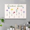 Canvas Prints Family Watercolor Flowers Personalized Canvas (1-10)