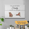 Canvas Prints Love Knows No Distance Wood Texture Personalized Canvas, Long Distance Relationship Gift 24" x 16" - BEST SELLER