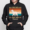 Best Dog Dad Mom Retro Walking Dog Personalized Hoodie Sweatshirt