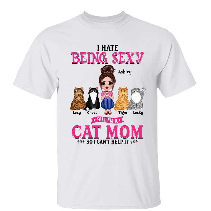 Sexy Cat Mom Personalized Shirt
