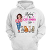 Rockin‘ Cat Mom Life Pink Sassy Woman Personalized Hoodie Sweatshirt