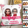 Like Mother Like Daughters Ribbon Personalized Pillow (Insert Included)