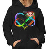 Love Someone With Autism Infinity Heart Personalized Hoodie Sweatshirt