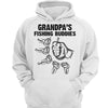 Dad Grandpa Fishing Buddies Simple Hands Personalized Hoodie Sweatshirt