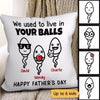 Little Cute Kids Happy Father‘s Day Personalized Pillow (Insert Included)