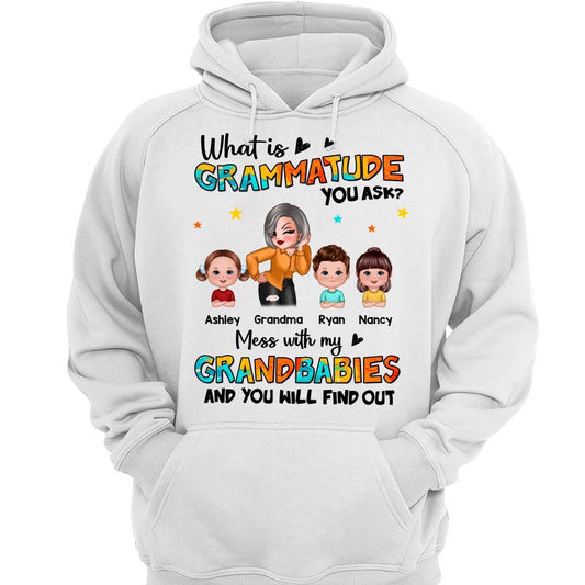 Don‘t Mess With My Grandkids Sassy Woman Personalized Hoodie Sweatshirt