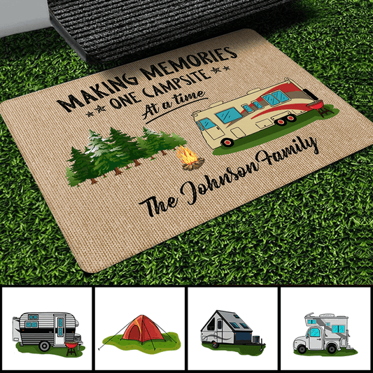 Doormat Camping Making Memories Personalized Doormat 18x30