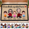 Doormat Grandkids Spoiled Here Doll Grandma Grandpa Grandparents Personalized Doormat 16x24