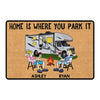 Doormat Home Is Where You Park It Camping Personalized Doormat