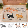 Doormat Walking Cats Under Tree Personalized Doormat 16x24