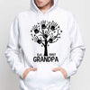 Grandpa Dad Handprints On Tree Personalized Hoodie Sweatshirt