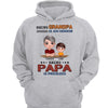 Being Papa Is Priceless Doll Grandkids Personalized Hoodie Sweatshirt