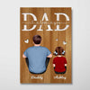 Dad We Love You Back View Father‘s Day Gift Personalized Vertical Poster