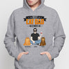 Cat Dad Man Sitting With Fluffy Cats Personalized Hoodie Sweatshirt
