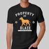 Property Of Walking Dog Gift For Dog Lover Personalized Dark Shirt