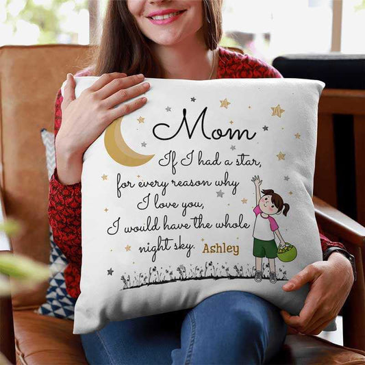 If I Had A Star Gift For Mom Personalized Pillow (Insert Included)
