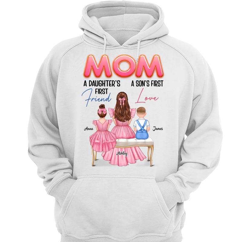 Matching Mom Daughter First Friend Son First Love Personalized Hoodie Sweatshirt