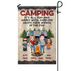 It‘s All Fun And Games Doll Camping Couple Friends Grilling Personalized Garden Flag