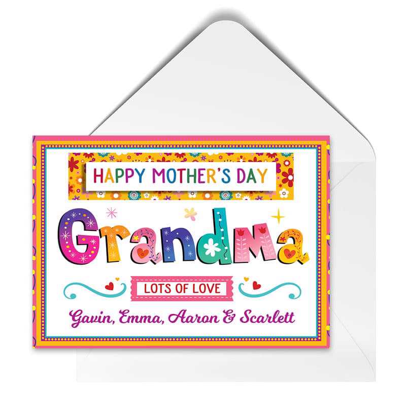Happy Mother's Day Colorful Personalized Postcard