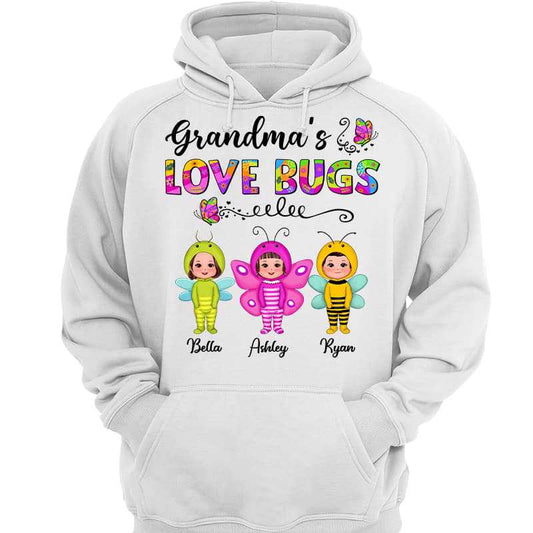 Grandma‘s Bugs Colorful Personalized Hoodie Sweatshirt