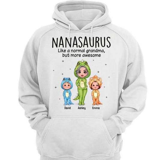Grandmasaurus Grandma & Kids Dinosaur Costume Doll Personalized Hoodie Sweatshirt