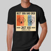 Best Dog Dad Ever Retro Simple Outline Personalized Shirt