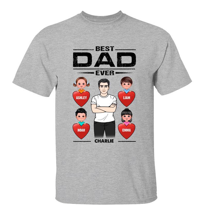 Best Dad Ever Man Standing Personalized Shirt