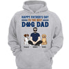 Dog Dad Man Sitting With Dogs Happy Father‘s Day Personalized Hoodie Sweatshirt