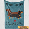 Fleece Blanket Dachshund Dog Personalized Fleece Blanket 60" x 80" - BEST SELLER