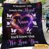 Fleece Blanket Grandma Touch This Heart Personalized Fleece Blanket 30" x 40"