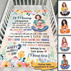 Fleece Blanket Happy First Mother‘s Day Doll Mom And Kid Personalized Fleece Blanket 30" x 40"