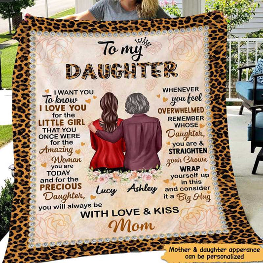 Fleece Blanket I Love You For The Little Girl Mom Daughter Personalized Fleece Blanket 30" x 40"