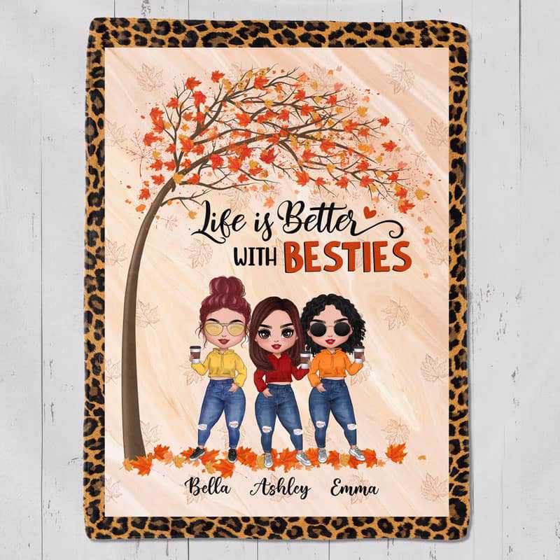 Fleece Blanket No Greater Gift Than Sisters Besties Personalized Fleece Blanket