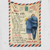 Fleece Blanket Old Couple Letter Valentine Letter Personalized Fleece Blanket
