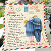 Fleece Blanket Old Couple Letter Valentine Letter Personalized Fleece Blanket 60" x 80" - BEST SELLER