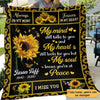 Fleece Blanket Sunflower My Mind Still Talk To You Memorial Personalized Fleece Blanket 60" x 80" - BEST SELLER