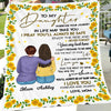 Fleece Blanket To My Daughter Sunflower Personalized Fleece Blanket