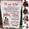 Fleece Blanket To My Wife Couple Valentine Tree Personalized Fleece Blanket 60" x 80" - BEST SELLER