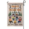 Garden Flag Doll Camping Friends Crazy To Camp With Us Personalized Garden Flag 12"x18"