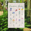 Garden Flag Family Watercolor Flowers Personalized Garden Flag 12"x18"